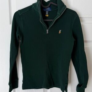 Polo by Ralph Lauren Kid’s Dark Green Zip-Up Sweater